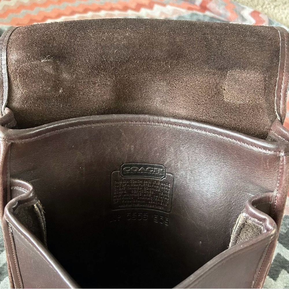 Coach Vintage Brown Leather Station Bag - Top Handle Purse 5130 Classic Classy - Picture 9 of 14